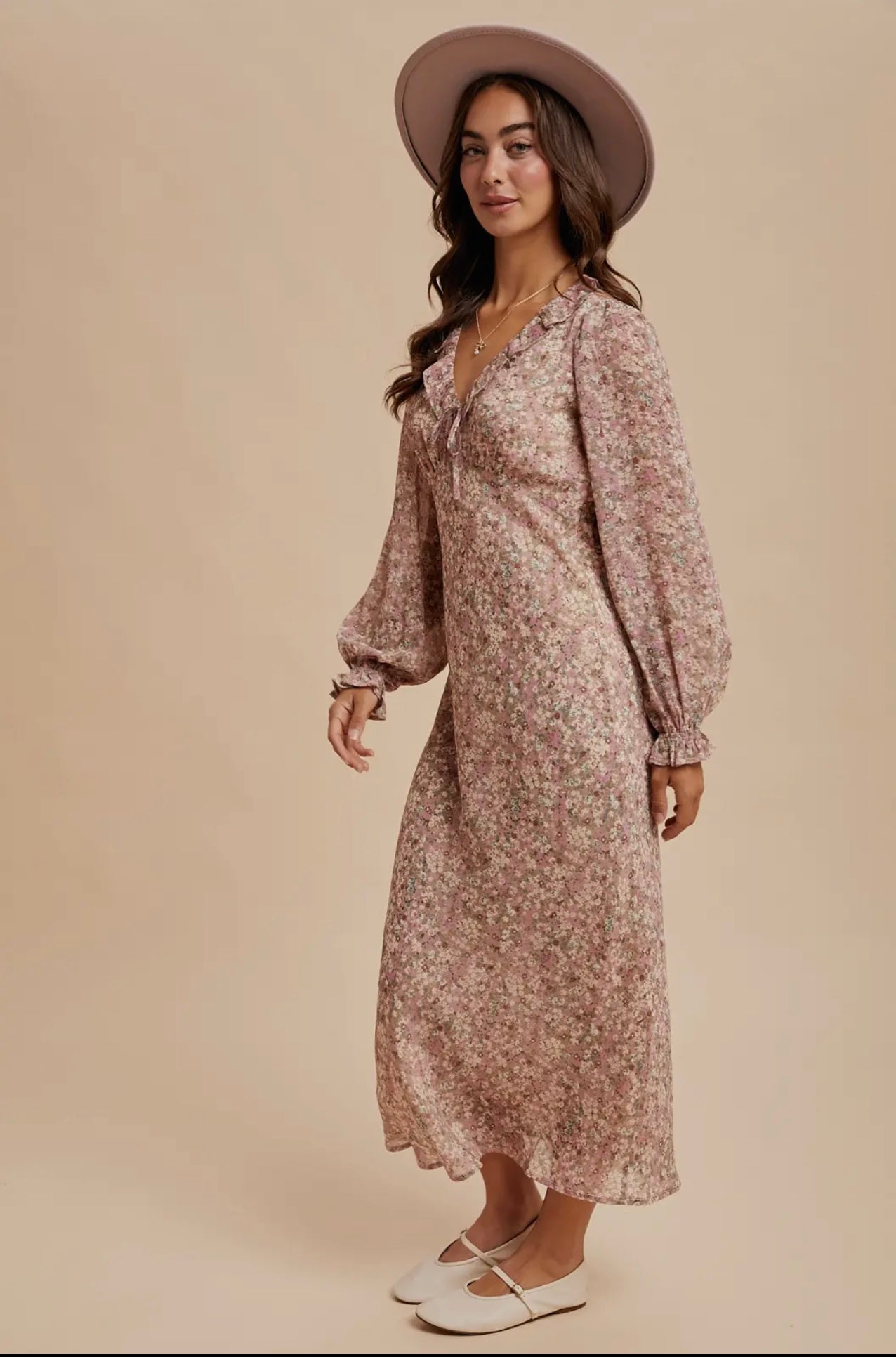 Floral Ruffled Maxi Dress